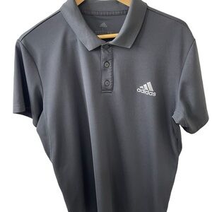 Adidas Golf polo Climalite Size Large Men’s Gray activewear breathable